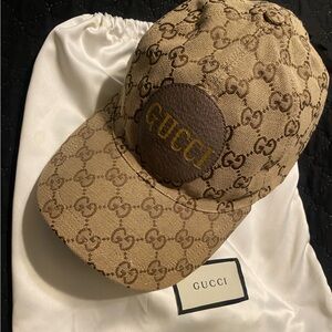 L@@K! Beige GG Patch Gucci Hat Unisex